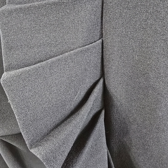 Eliza J Off The Shoulder Cascade Asymmetric Ruffle Sheath Dress Navy Blue Size 8 - Picture 6 of 15